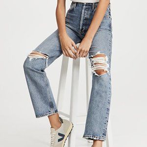 90's pinch waist high rise straight
